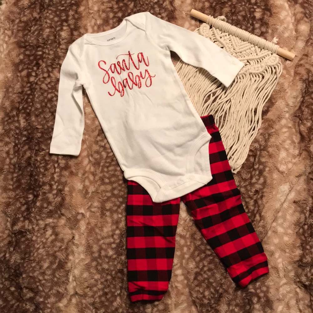 Two piece Santa baby outfit